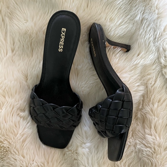 Express Quilted Slide Heeled Sandals 